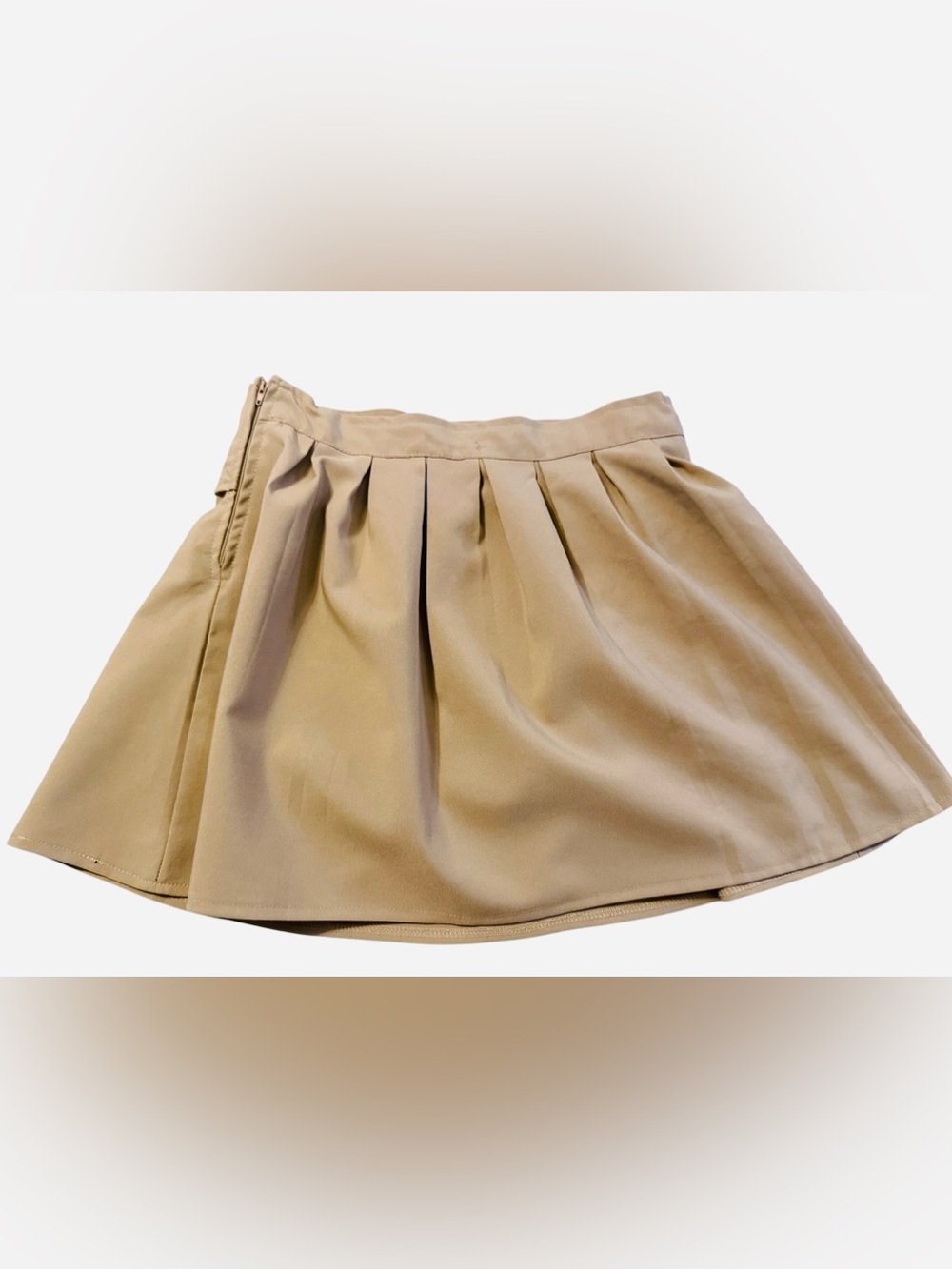U.S. Polo Assn. Beige Skirt with Pink Floral Trim - Youth Size 16